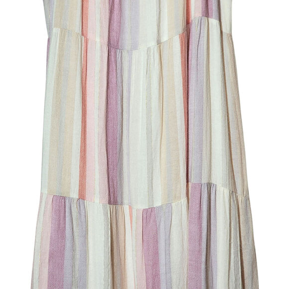 Rails Amaya Tiered Midi Dress Juliette Stripe Sleeveless Pastel Rainbow Boho S - Picture 5 of 16